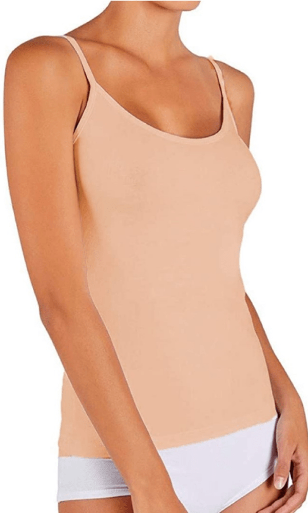 Ysabel Mora Vest & Camisoles Thin Strap Cotton Vest - White - Black - Nude
